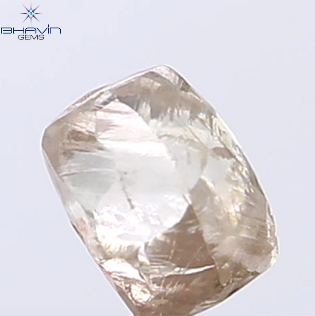 0.49 CT ラフシェイプ ナチュラル ダイヤモンド ピンク色 I3 クラリティ (4.90 MM)