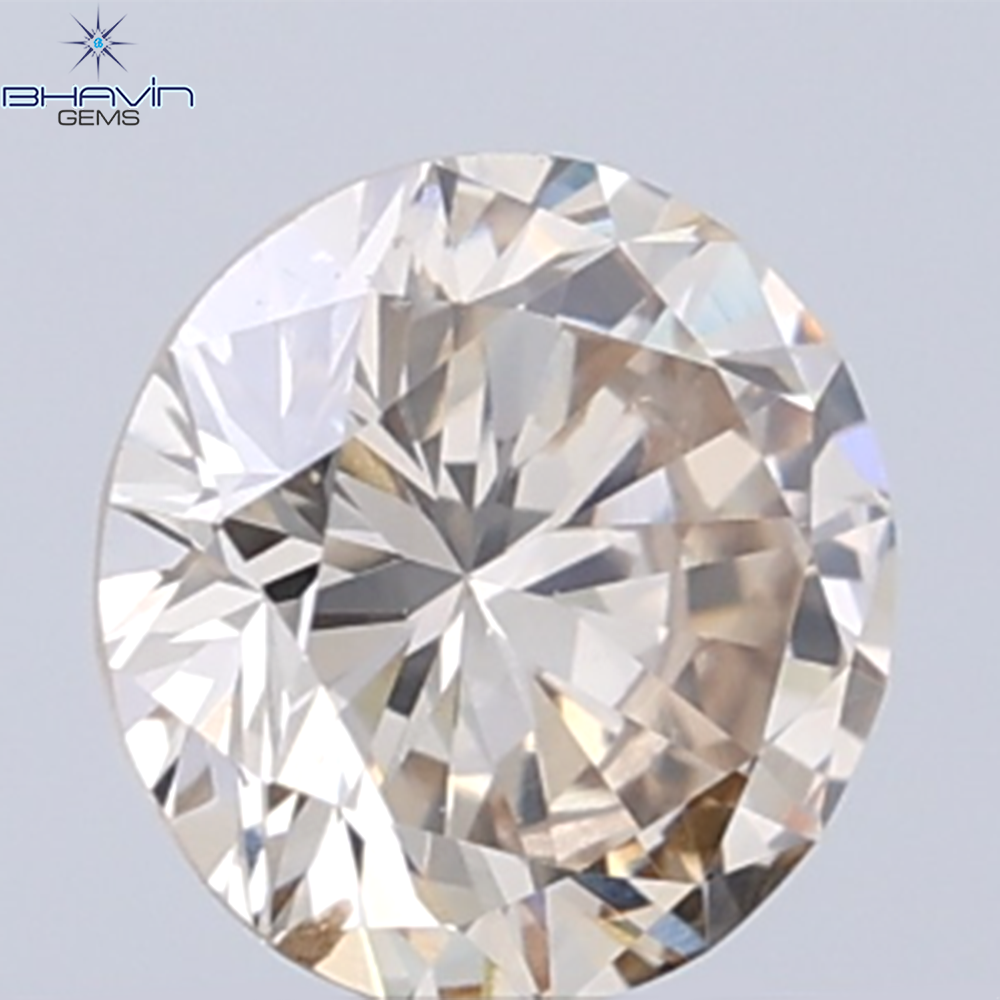 0.18 CT ラウンド ローズ カット シェイプ 天然ダイヤモンド ピンク色 I2 クラリティ (3.86 MM)
