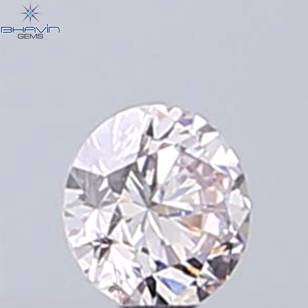 0.49 CT ラフシェイプ ナチュラル ダイヤモンド ピンク色 I3 クラリティ (4.90 MM)
