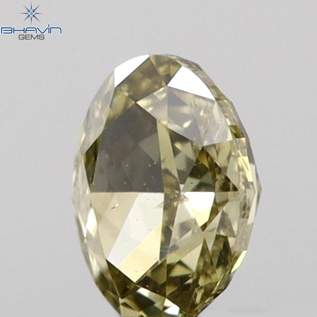 0.11 CT オーバルシェイプ 天然ダイヤモンド グリーンカラー VS2 クラリティ (3.37 MM)