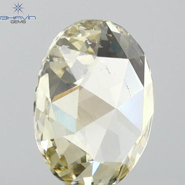 0.55 CT Oval Shape Natural Diamond Yellow Color SI1 Clarity (6.50 MM)