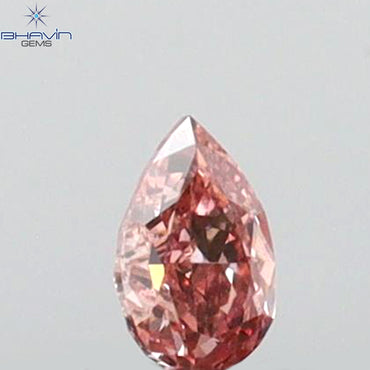 0.06 CT Pear Shape Natural Diamond Pink Color VS2 Clarity (3.14 MM)