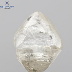 2.30 CT  Rough Shape Natural Diamond Yellow Color VS1 Clarity (7.52  MM)