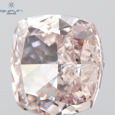 GIA Certified 0.30 CT Cushion Diamond Pink Brown Color Natural Loose Diamond I1 Clarity (3.85 MM)