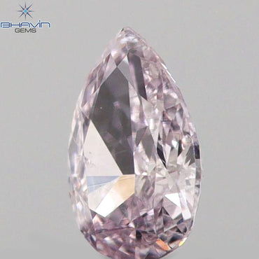 0.07 CT Pear Shape Natural Diamond Pink Color SI1 Clarity (3.50 MM)