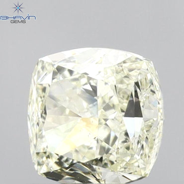 0.76 CT Cushion Shape Natural Diamond Yellow Color VVS1 Clarity (4.92 MM)