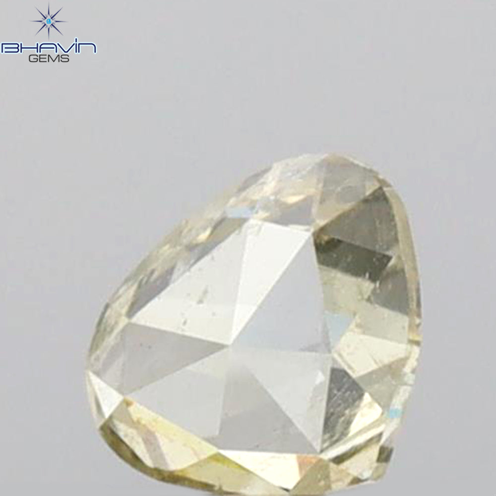 0.18 CT Heart Shape Natural Diamond Green Yellow Color SI1 Clarity (4.10 MM)