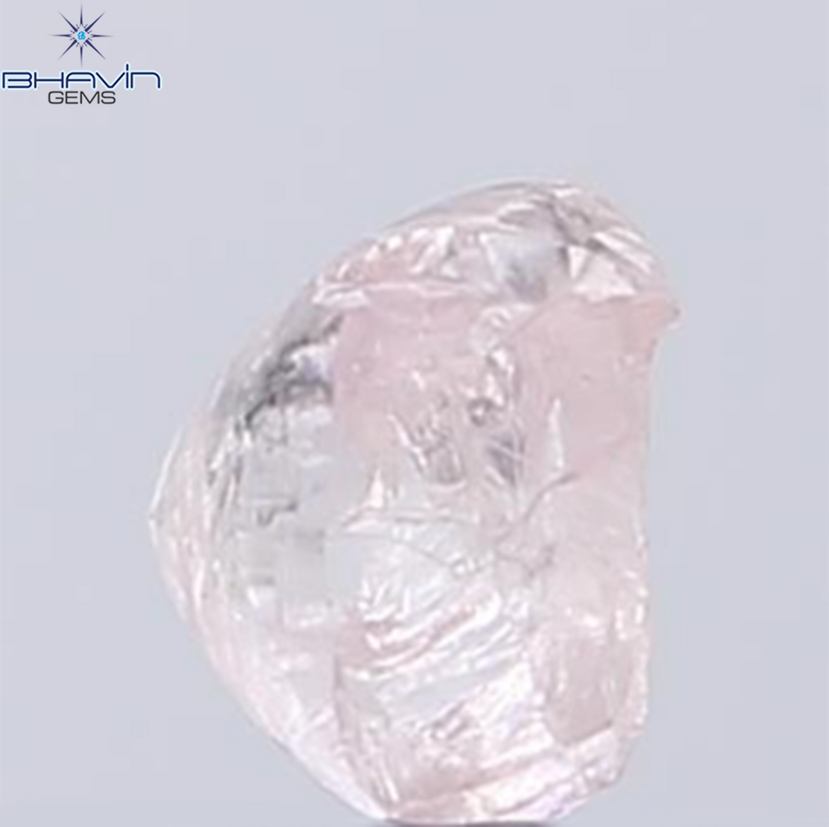 0.40 CT Natural Rough Diamond Pink Color Clarity VS (4.75 MM)