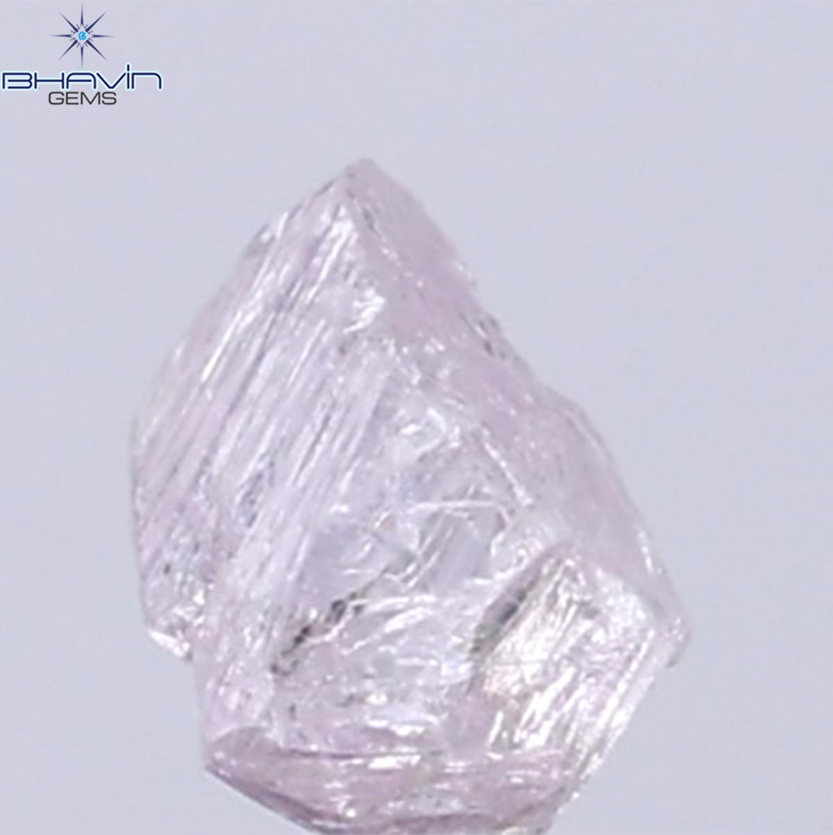 0.25 CT Natural Rough Diamond Pink Color Clarity SI (4.52 MM)