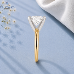 Lab Grown Radiant Diamond Two-Tone Solitaire Engagement Ring