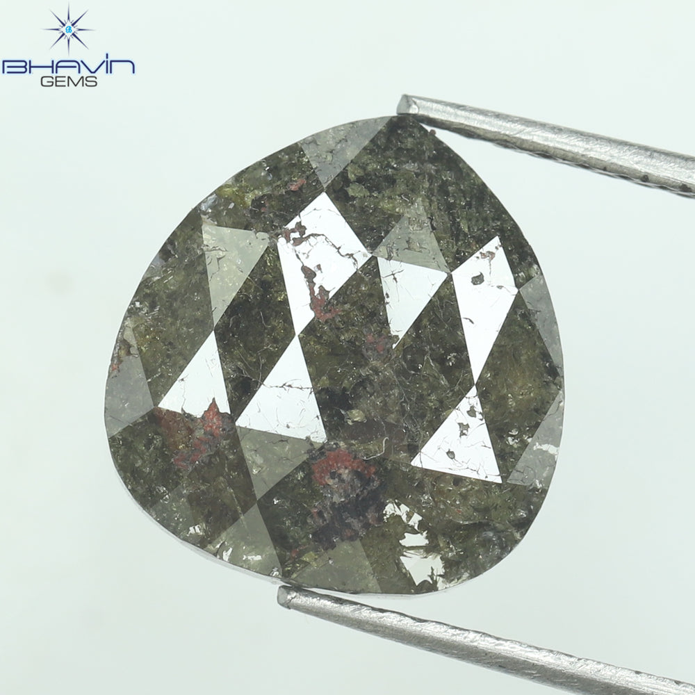 0.67 CT ペアシェイプ ナチュラル ルース ダイヤモンド ブラウン カラー I2 クラリティ (6.83 MM)