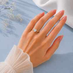 Lab Grown Heart Shape Diamond Solitaire Engagement Ring