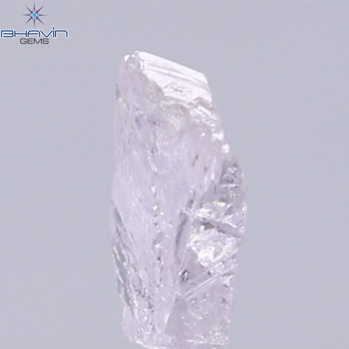 0.39 CT Natural Rough Diamond Pink Color Clarity SI (6.21 MM)