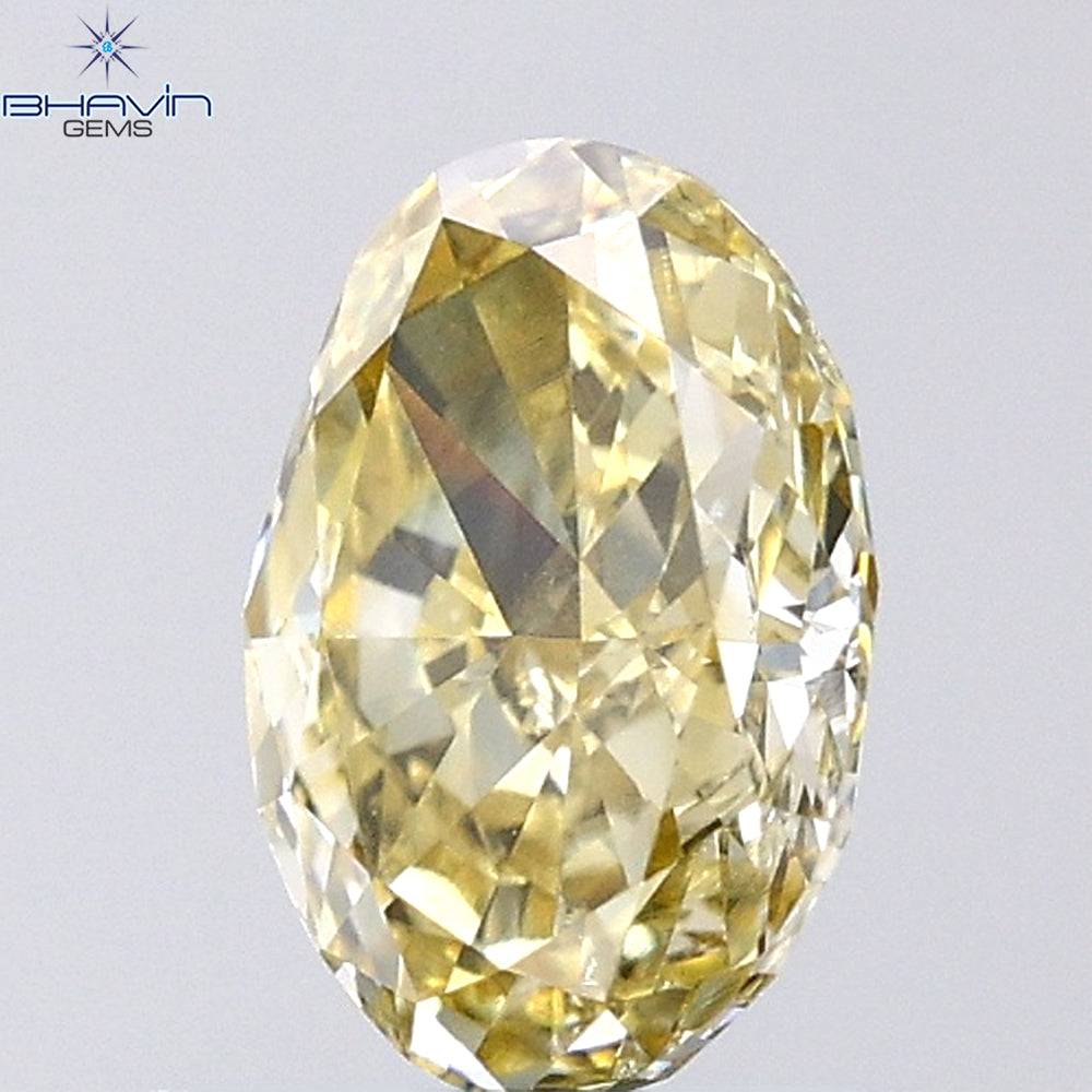 1.00 CT Oval Shape Natural Diamond Orange Color VS2 Clarity (7.07 MM)