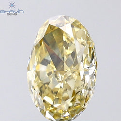 1.00 CT Oval Shape Natural Diamond Orange Color VS2 Clarity (7.07 MM)