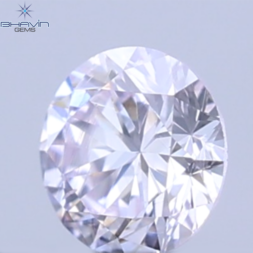 0.05 CT Natural Round Diamond Pink Color Clarity SI (2.3 MM)