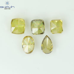 1.17 CT/5 Pcs Natural Mix Diamond Mix Fancy Color Clarity SI (4.55 MM)