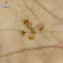 1.30 CT/6 Pcs Natural Mix Diamond Orange Color Clarity I1 (4.88 MM)