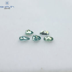 0.50 CT/5 Pcs Mix Shape Natural Diamond Blue Color SI2 Clarity (3.10 MM)