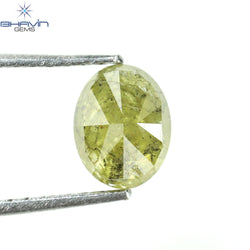 1.06 CT Oval Shape Natural Loose Diamond Green Color I3 Clarity (6.70 MM)