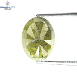 1.87 CT Oval Shape Natural Loose Diamond Green Color I3 Clarity (8.36 MM)
