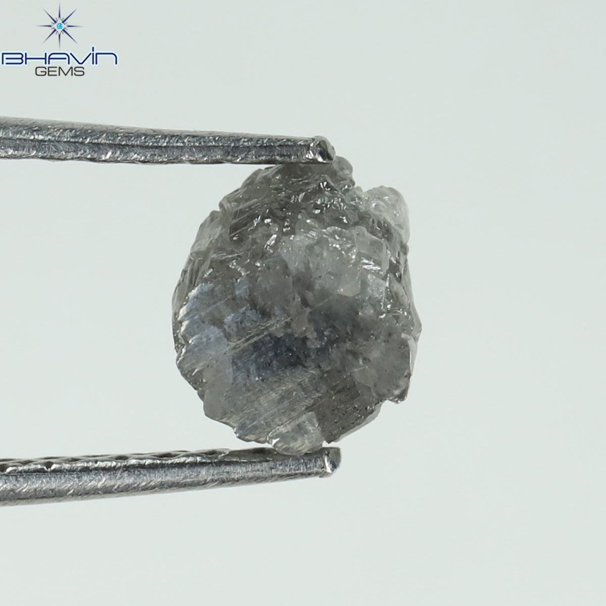 0.96 CT Natural Rough Diamond Gray Color Clarity I3 (5.90 MM)