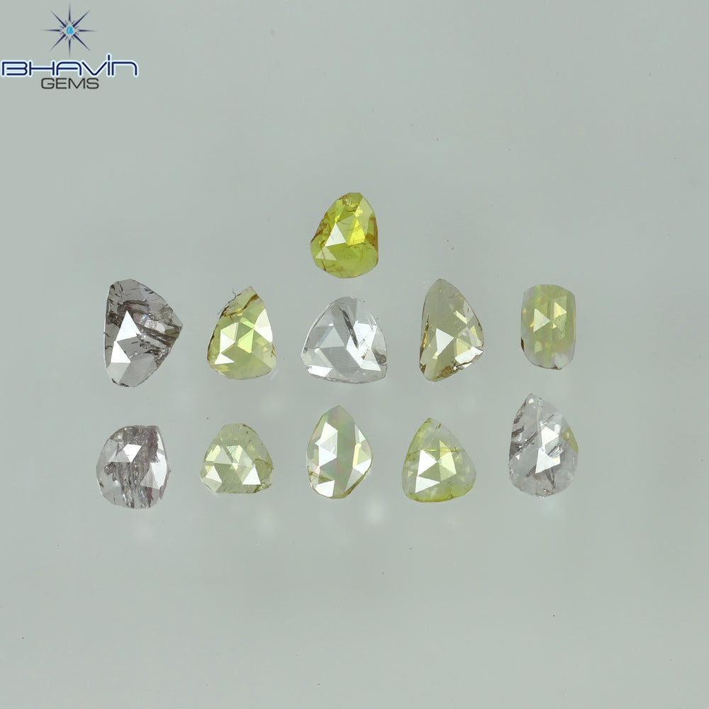 0.65 CT/11 Pcs Polki Rosecut  Shape Natural Diamond Mix Color I2 Clarity (4.10 MM)