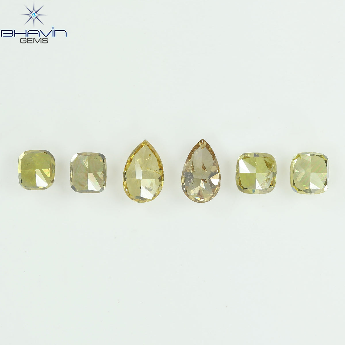 1.25 CT/6 Pcs Natural Mix Diamond Mix Fancy Color Clarity SI (5.00 MM)