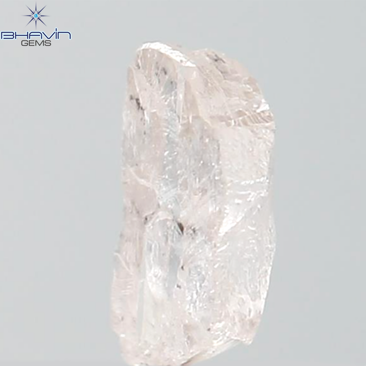 0.63 CT Natural Rough Diamond Pink Color Clarity SI (6.60 MM)