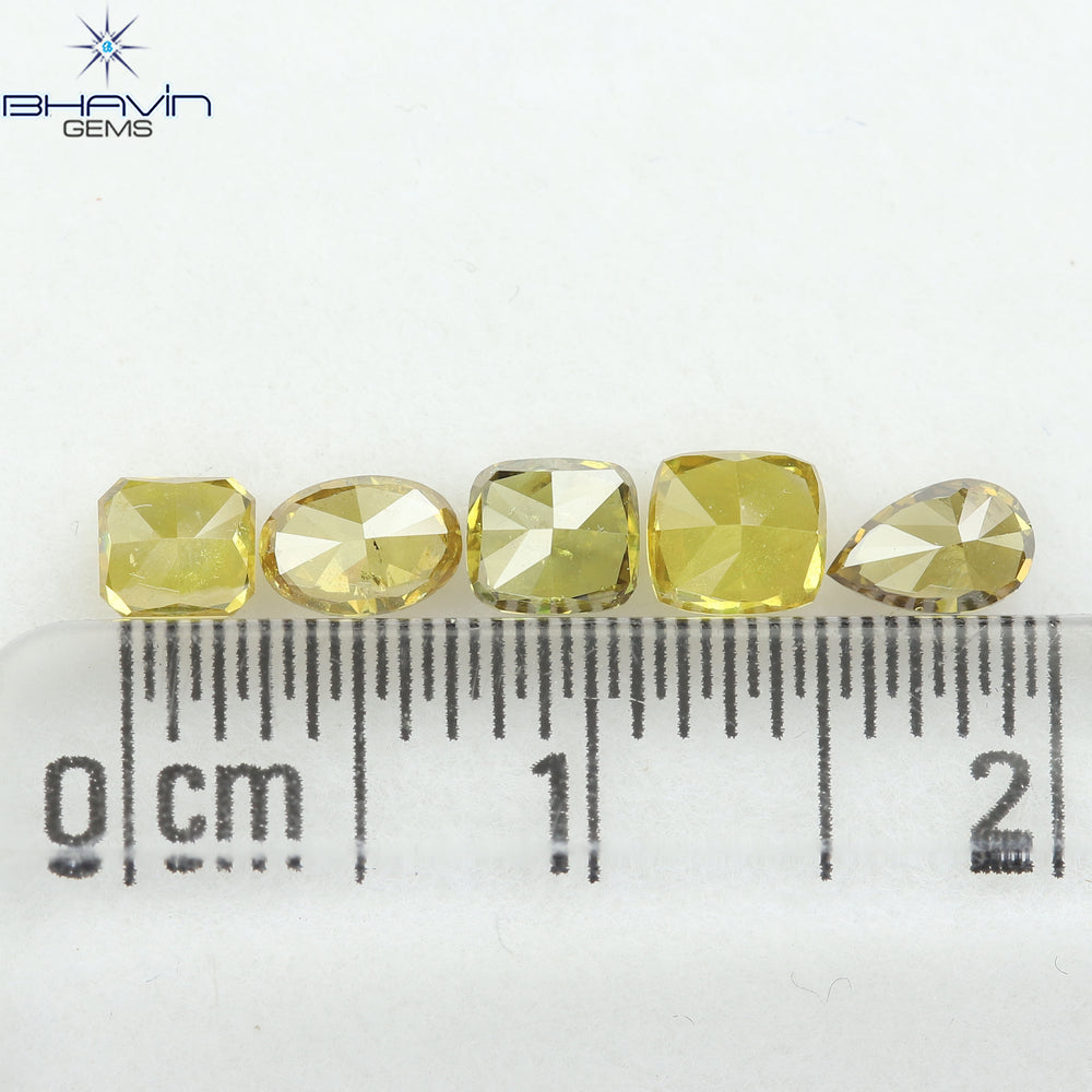 1.17 CT/5 Pcs Natural Mix Diamond Mix Fancy Color Clarity SI (4.55 MM)