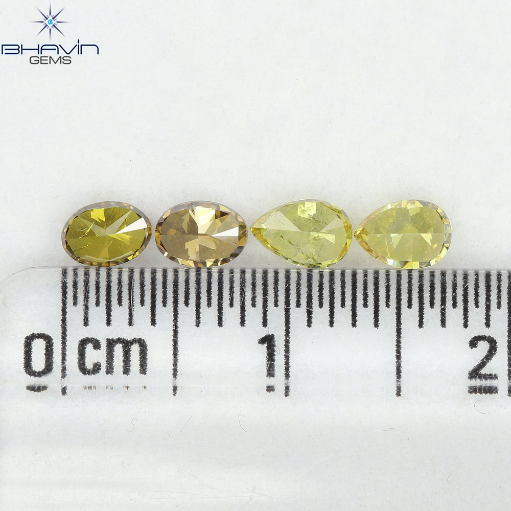 0.85 CT/4 Pcs Natural Mix Diamond Mix Fancy Color Clarity SI (4.62 MM)