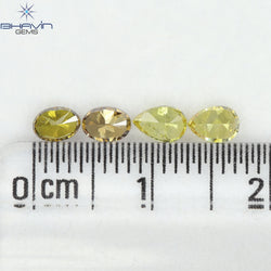 0.85 CT/4 Pcs Natural Mix Diamond Mix Fancy Color Clarity SI (4.62 MM)