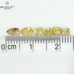 1.25 CT/6 Pcs Natural Mix Diamond Mix Fancy Color Clarity SI (5.00 MM)