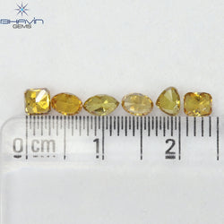 1.30 CT/6 Pcs Natural Mix Diamond Orange Color Clarity I1 (4.88 MM)