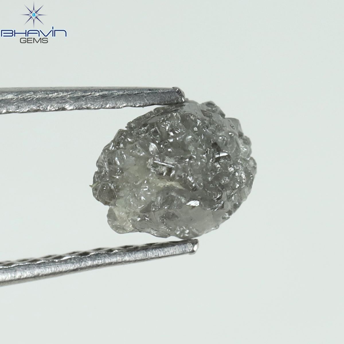 0.96 CT Natural Rough Diamond Gray Color Clarity I3 (5.90 MM)