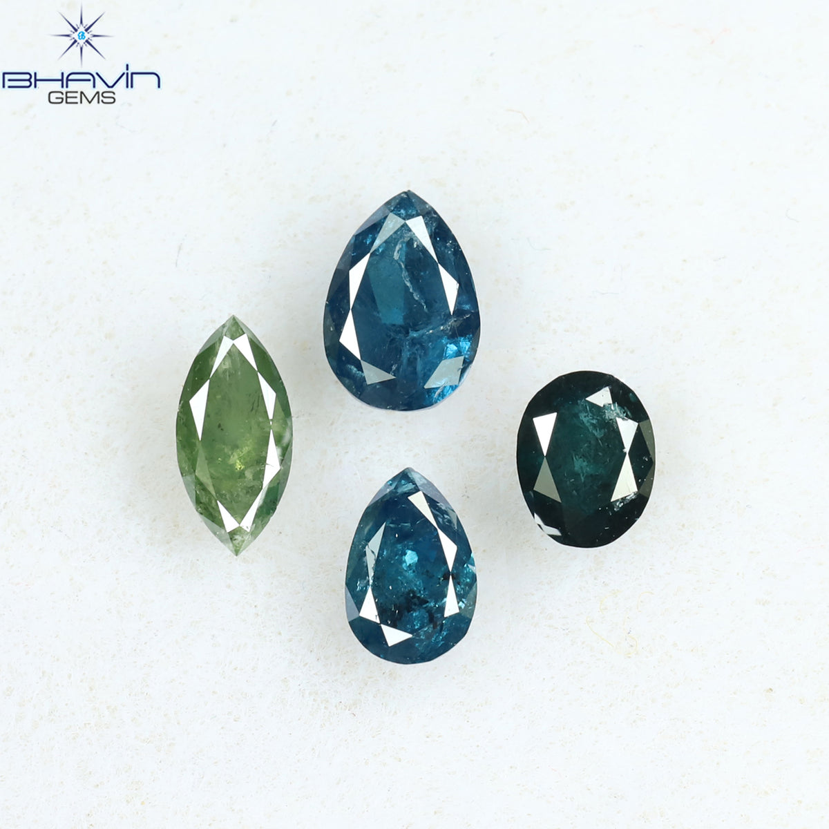 0.67 CT/4 Pcs Natural Mix Shape Diamond Enhanced Mix Color Clarity I3 (5.03 MM)