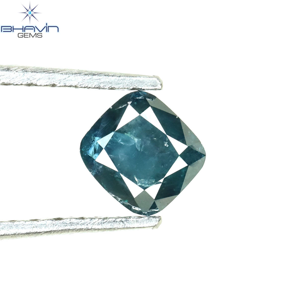 0.43 CT Natural Cushion Diamond Enhanced Blue Color Clarity I3 (4.27 MM)