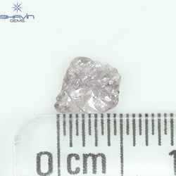 0.54 CT Rough Shape Natural Diamond Pink Color (5.64 MM)