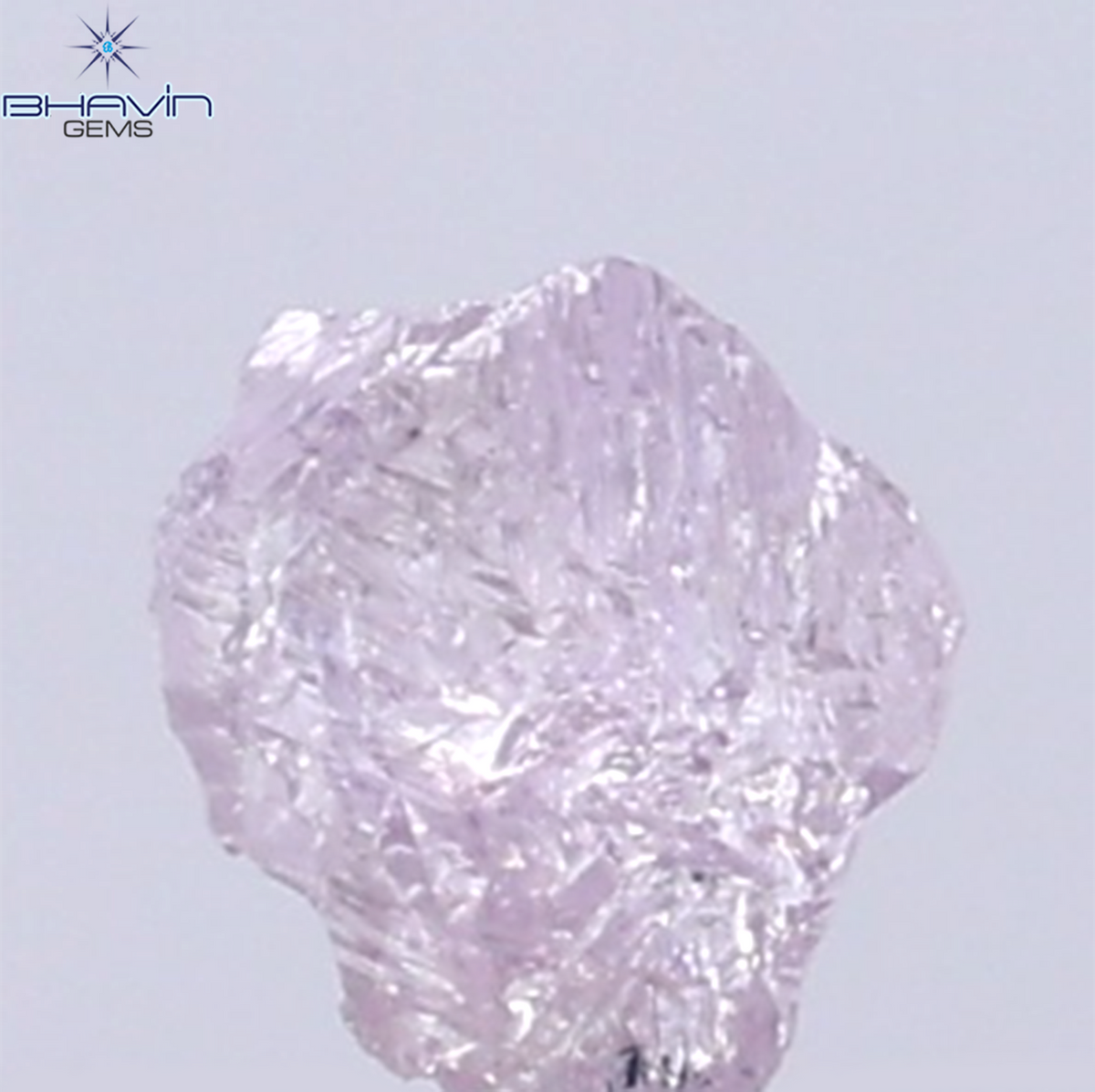 0.15 CT Natural Rough Diamond Pink Color Clarity SI (3.89 MM)