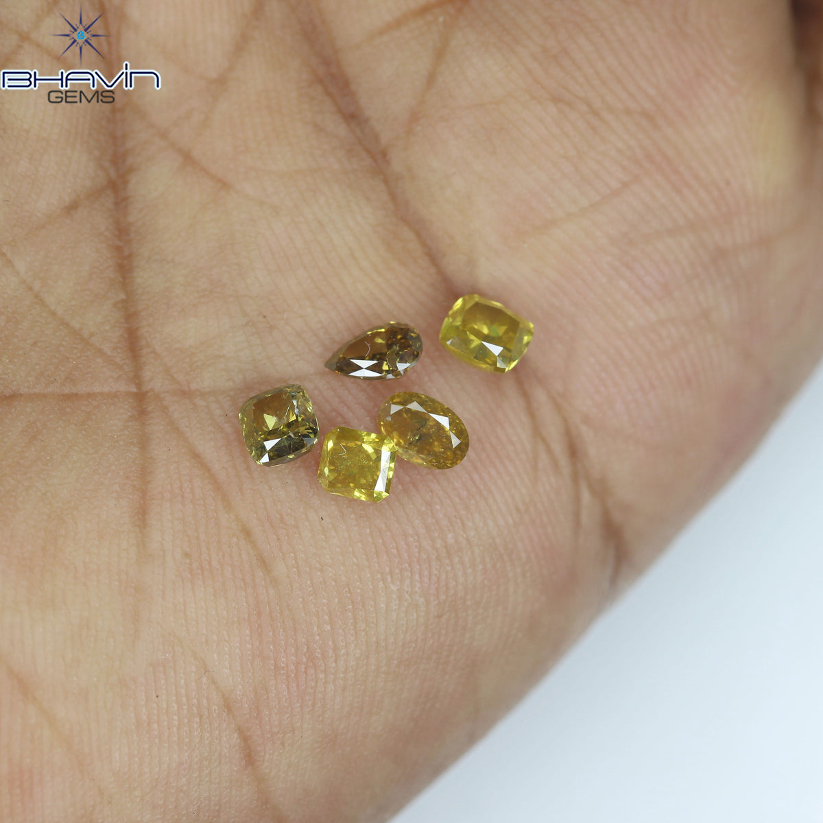 1.17 CT/5 Pcs Natural Mix Diamond Mix Fancy Color Clarity SI (4.55 MM)