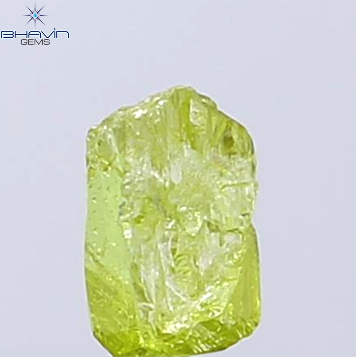 0.66 CT Natural Rough Diamond Yellow Color Clarity VS (5.67 MM)