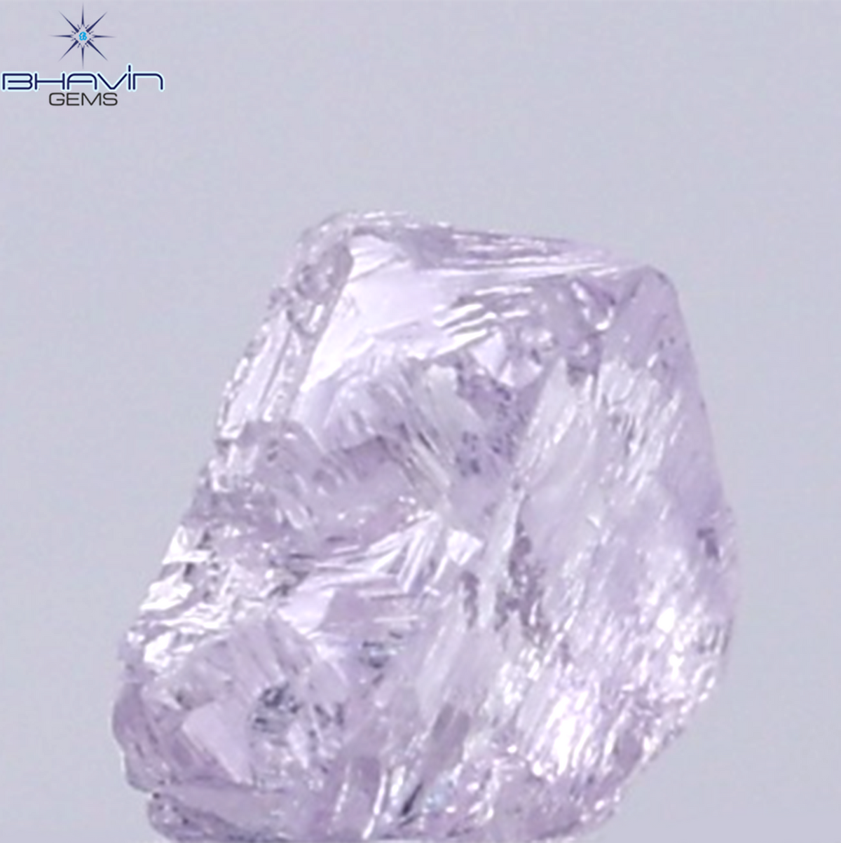 0.36 CT Natural Rough Diamond Pink Color Clarity VS (4.48 MM)