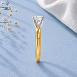 Classic Lab Grown Round Brilliant Diamond Solitaire Engagement Ring