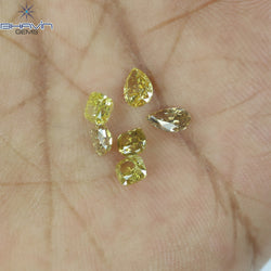 1.25 CT/6 Pcs Natural Mix Diamond Mix Fancy Color Clarity SI (5.00 MM)