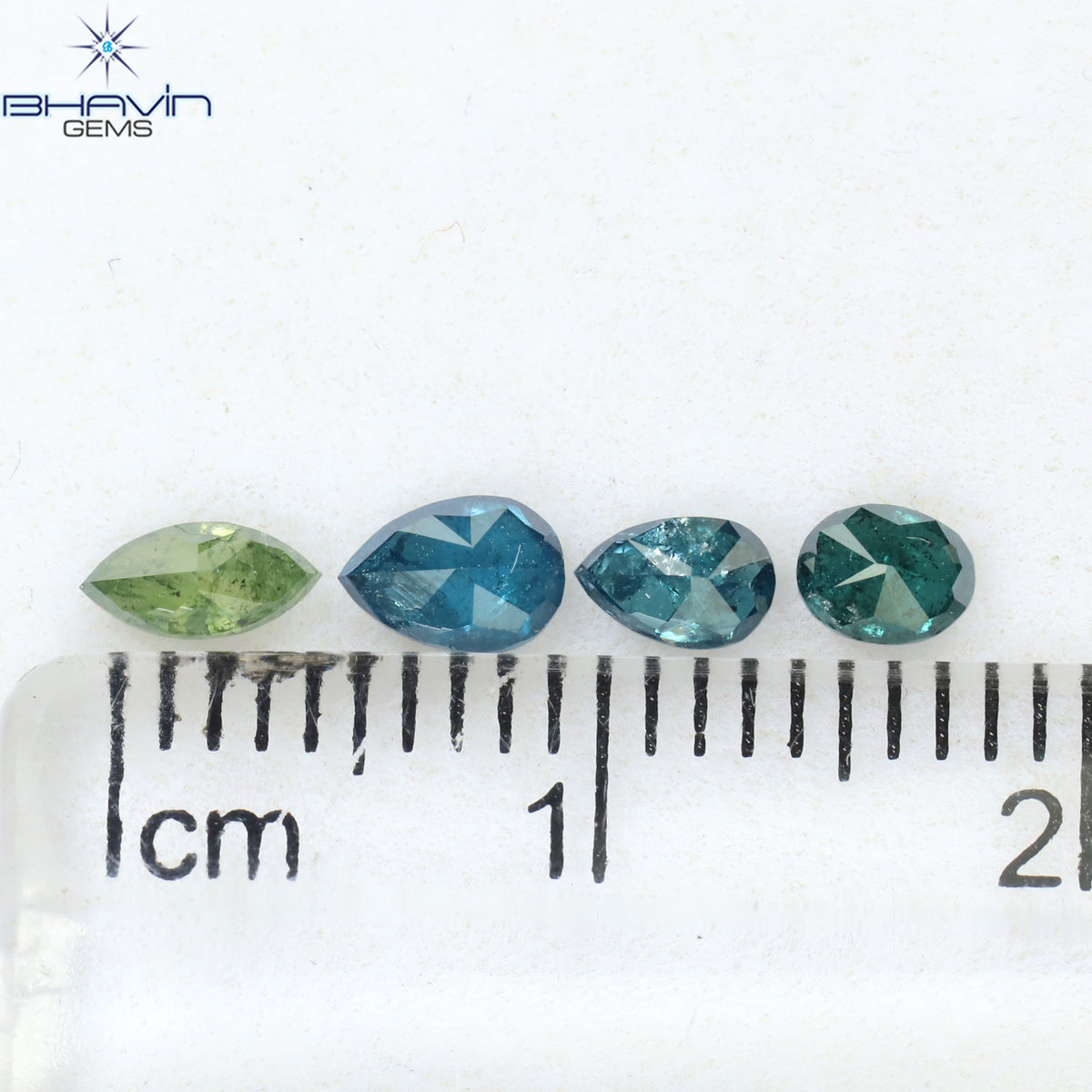 0.67 CT/4 Pcs Natural Mix Shape Diamond Enhanced Mix Color Clarity I3 (5.03 MM)