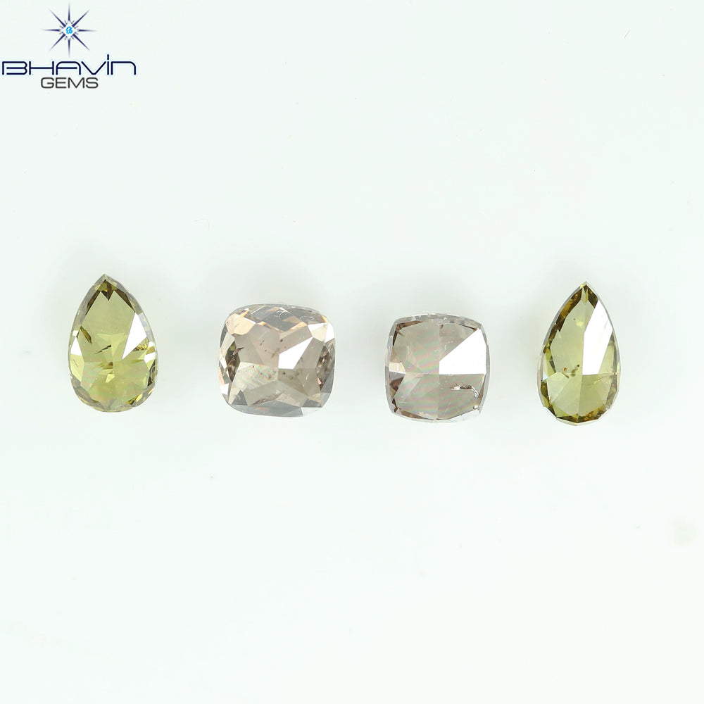 1.54 CT/4 Pcs Natural Mix Diamond Mix Fancy Color Clarity SI (5.44 MM)