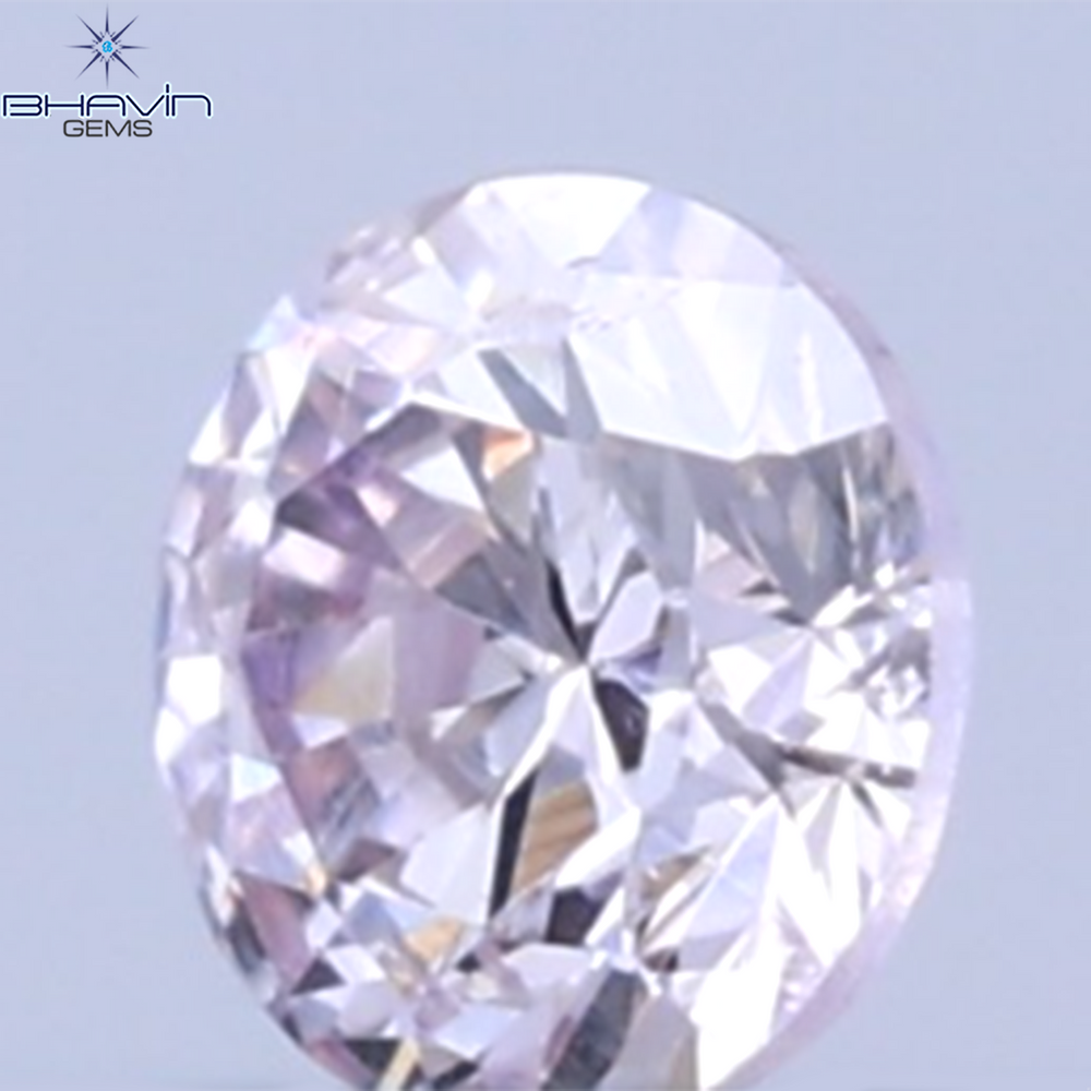 0.07 CT Natural Round Diamond Pink Color Clarity VS2 (2.36 MM)