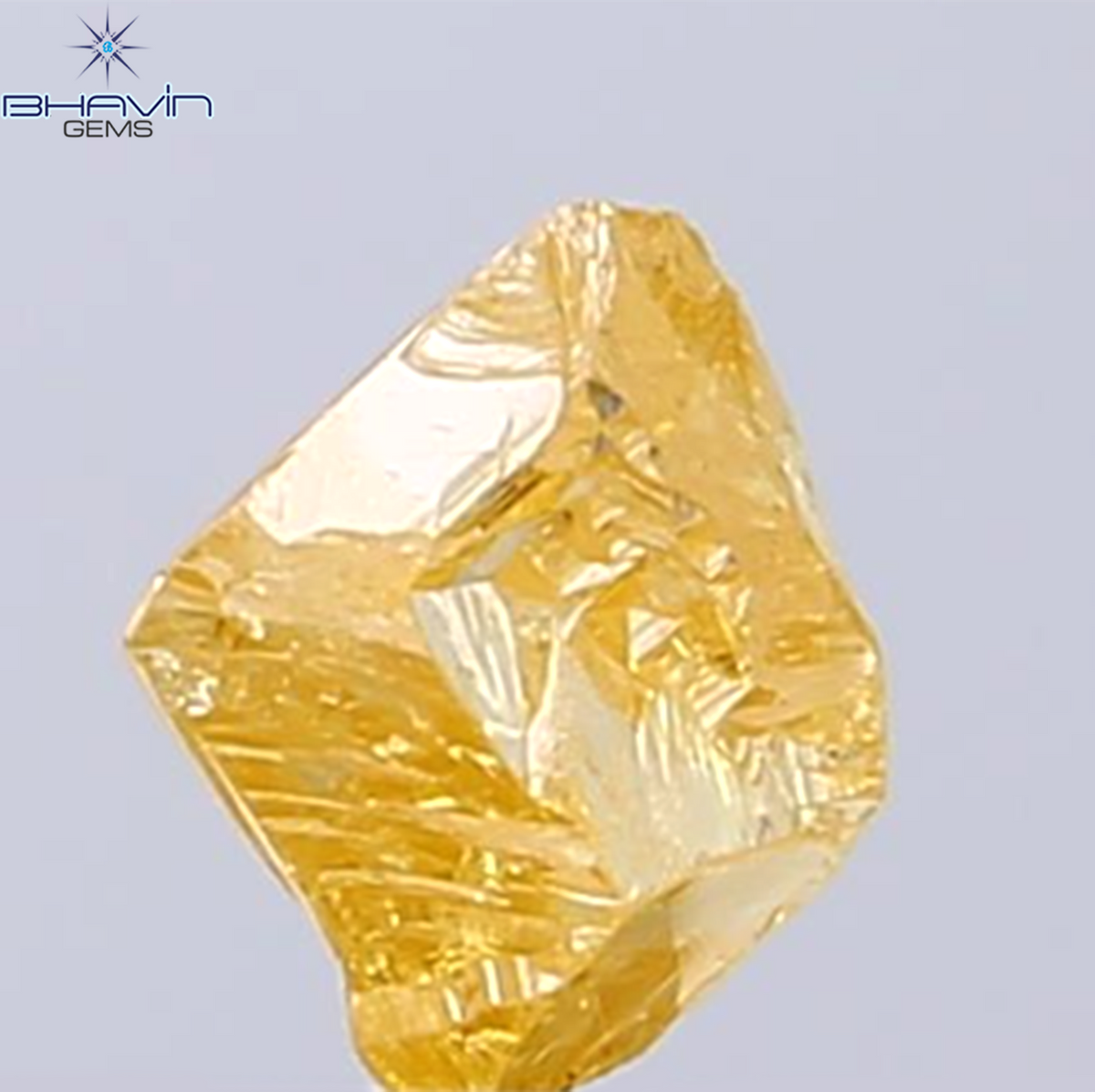 0.76 CT Natural Rough Diamond Orange Color Clarity VS (5.39 MM)