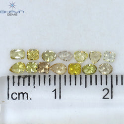 0.99 CT/14 Pcs Mix Shape Natural Diamond Mix Color SI1 Clarity (3.35 MM)