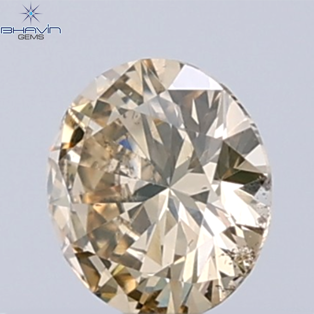 0.18 CT ラウンド ローズ カット シェイプ 天然ダイヤモンド ピンク色 I2 クラリティ (3.86 MM)